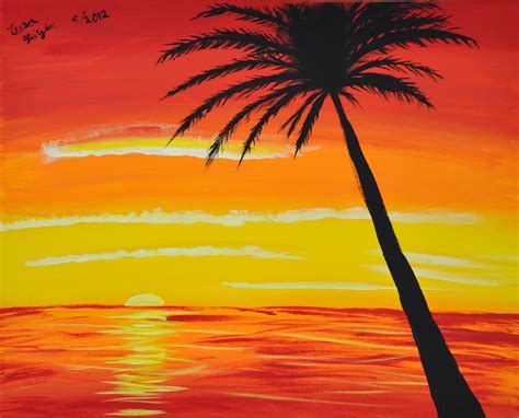 Painting a realistic sunset sky with acrylics. simple painting - Google Search | Paintings | Pinterest ...