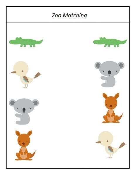 animals zoo matching « funnycrafts
