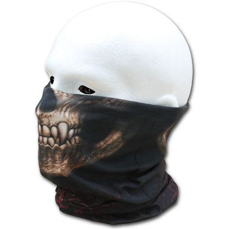 Multifunkční šátekrouška Nákrčník Na Motorku Goth Skull Spiralcz