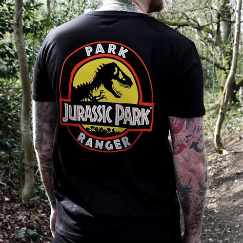 Jurassic Park Park Ranger Men S Black T Shirt Buy Online At