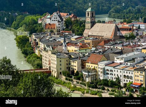 Stadtbild Von Wasserburg Am Inn Upper Bavaria Bayern Deutschland