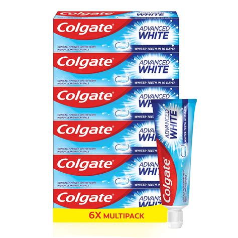 colgate advanced white toothpaste 5 x multi action whitening toothpastes with cavity protection