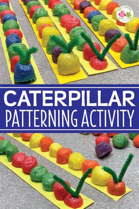 This Cute Caterpillar Pattern Activity Combines Fine Motor Skills Math