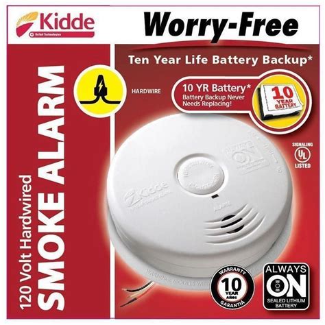 Kidde Battery Operated Talking Smoke Alarm 10 Year Battery