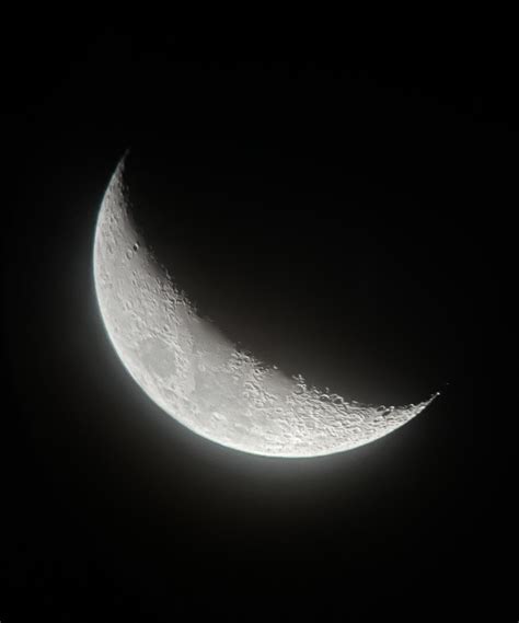 Waxing Crescent Moon Rastrophotography