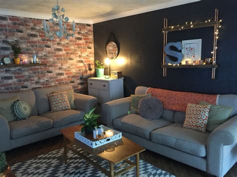 Floral wallpapers are about nature's beauty, and we offer a wide range of flowers, colors and hues to choose from. Industrial grey, brick wallpaper living room | Brick ...