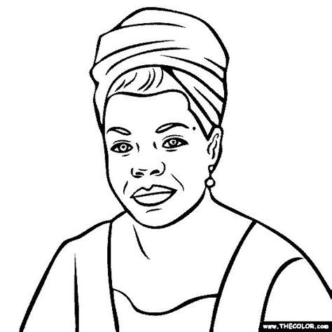 100 Free Coloring Page Of Maya Angelou Color In This Picture Of Maya