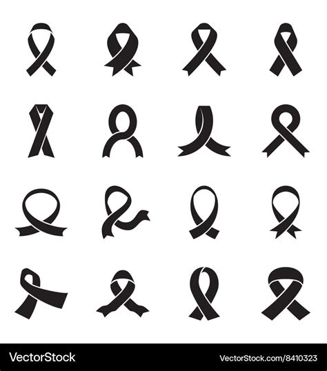 Awareness Ribbon Icons Royalty Free Vector Image