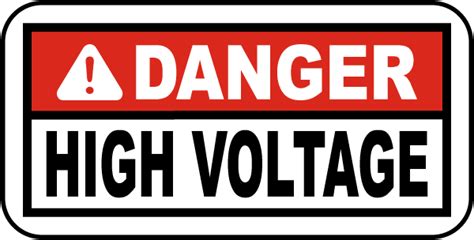 Danger High Voltage Label E3360