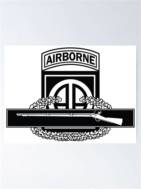 82nd Airborne Cib Stencil Poster By Jcmeyer Redbubble