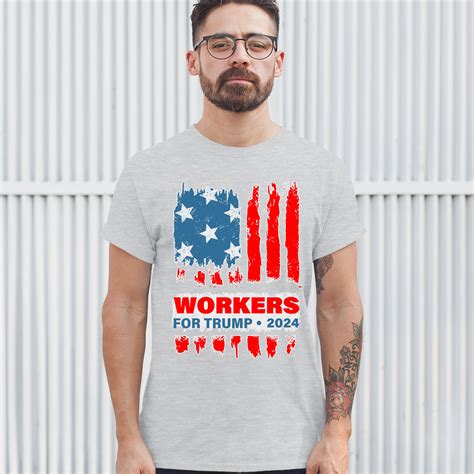 Workers For Trump 2024 T Shirt Conservative Vote Red Donald Trump Mens