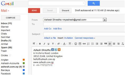 How to create HTML Email signature in Gmail