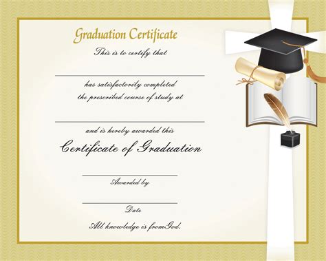 Graduation Certificate 07 2001 Tonini Church Supply
