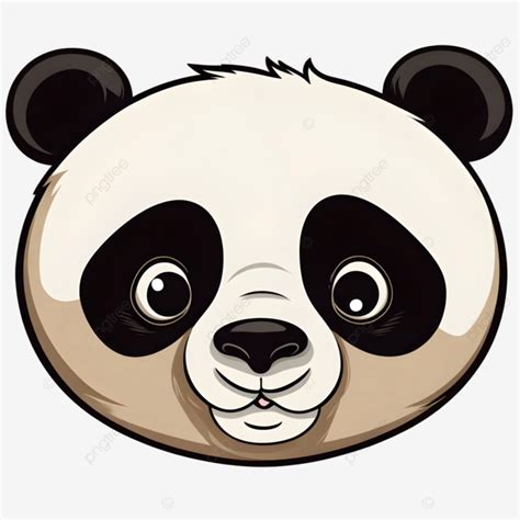 Cartoon Cute Panda Head Clipart Design Panda Head Panda Head Logo