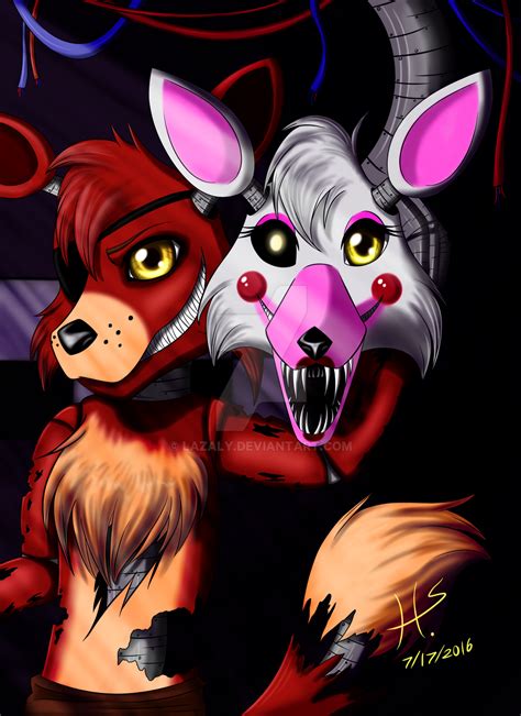 Foxy And Mangle By Lazaly On Deviantart