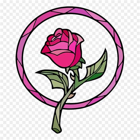 Rose Clipart Disney - Beauty And The Beast Rose Clipart - Png Download