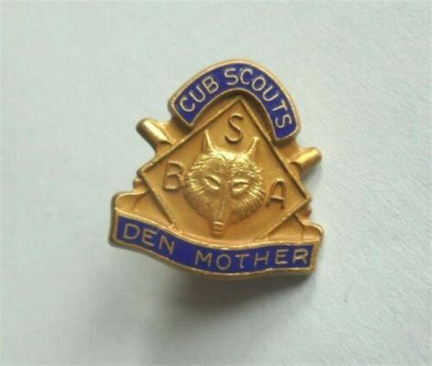 Cool Vintage Bsa Cub Scouts Den Mother Boy Scouting Lapel Pin Pinback