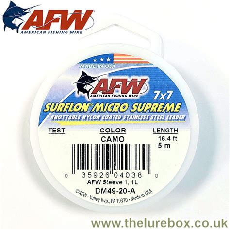 Afw Surflon Micro Supreme 7x7 5m Camo Wire The Lure Box