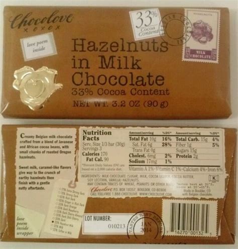 Chocolove Hazelnuts In Milk Chocolate 33 Caca EBay