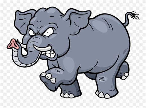 Angry Elephant Cartoon Clipart 4024677 Pinclipart