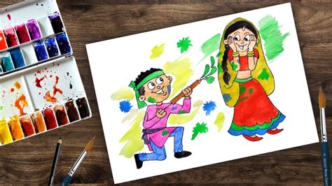 Entdecke rezepte, einrichtungsideen, stilinterpretationen und andere ideen zum ausprobieren. Drawing for holi festival | drawing of holi festival - YouTube
