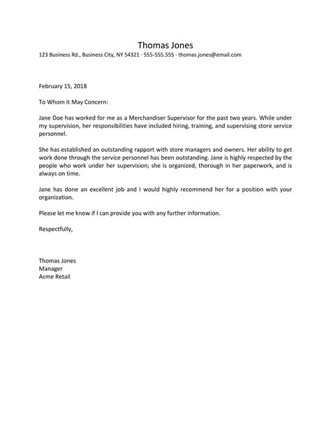 Sample Employers Reference Letter For Your Needs Letter Template