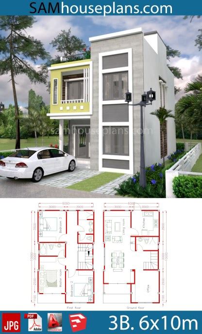 Small Home Design Plan 8x5m With 2 Bedrooms Samhouseplans