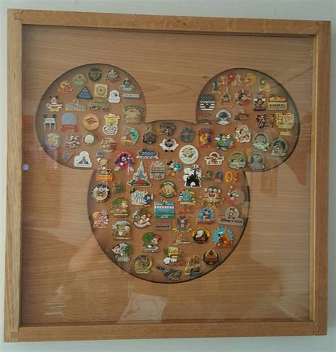 Disney Inspired Pin Display Shadowbox Mickey Etsy Disney Diy Crafts