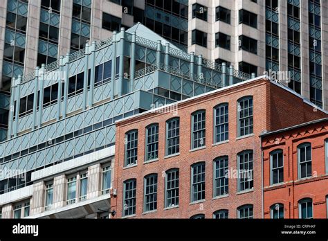Downtown Boston Old And New Buildings Stock Photo Alamy