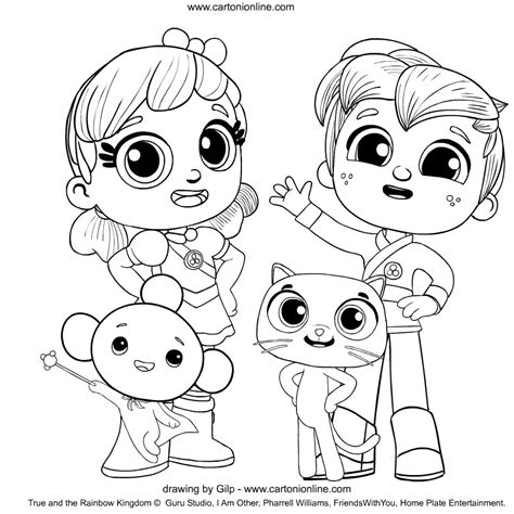 For those that may not know. True and the Rainbow Kingdom coloring page