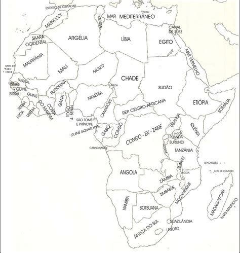 Blog Professor Zezinho Mapa Do Continente Africano