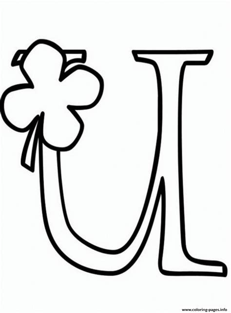 Patrick's day is just around the corner and this free coloring page for kids will be perfect for keeping the little ones busy and entertained for a while. Shamrock Alphabet S Free995b Coloring Pages Printable