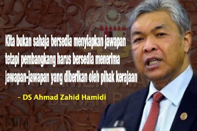 He was appointed acting president of umno in may 2018 following the resignation of prime minister. Zahid kata Kerajaan sedia jawab isu panas.. tapi bila usul ...
