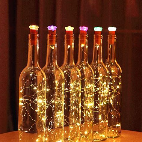 Clapzovr Wine Bottle Lights Cork Color Changing16 Led On 46ft Copper