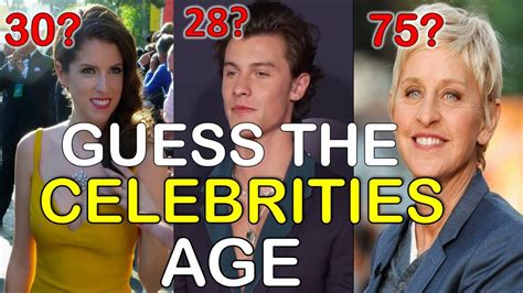 Guess The Celebrity Age Challenge Youtube