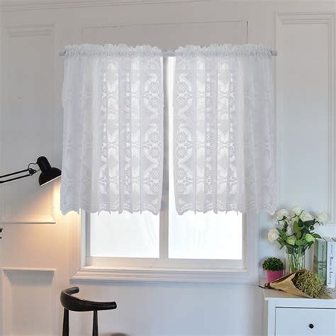 Pony dance black out window curtains. TSV 2pcs White Tier Curtains, White Lace Kitchen Curtain ...