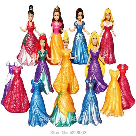 Magic Clip Princess Dress Magiclip Dolls Pvc Action Figures Sleeping
