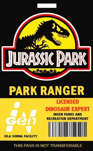 Printable Jurassic Park Badge Template Free Printable Templates Free
