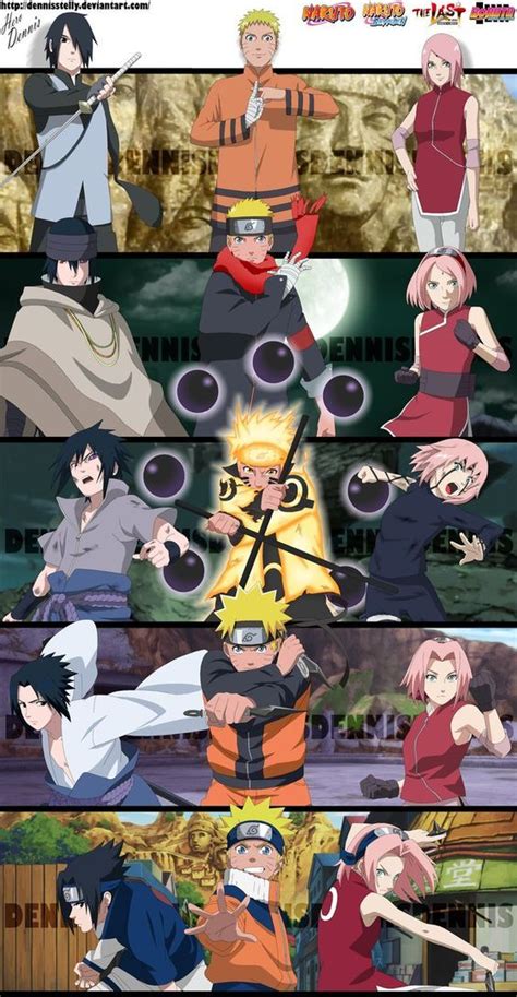 The Team 7 Evolution Naruto Sasuke And Sakura By Dennisstelly Naruto