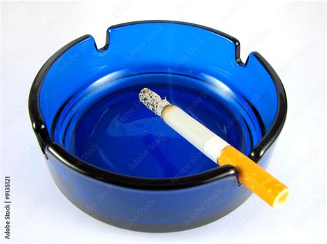 Ashtray With Lit Cigarette Stock Photo Adobe Stock