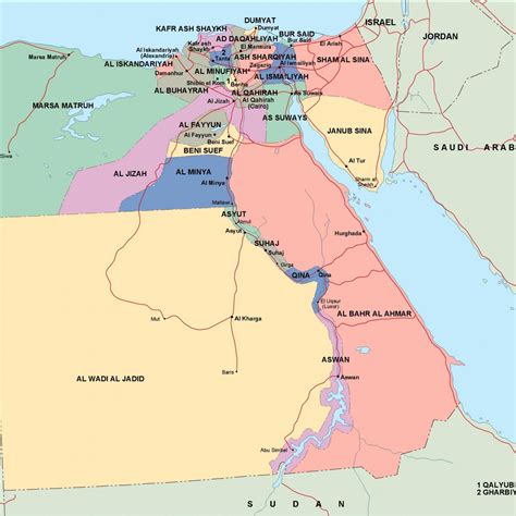 Egypt (arab republic of egypt) , eg. egypt political map. Vector Eps maps | Order and download egypt political map. Vector Eps maps