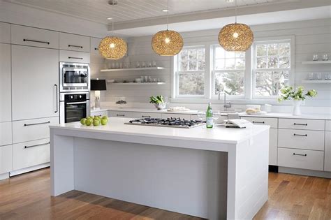 Our cabinets are built from the finest italian materials and feature a frameless european construction. Modern Cottage Kitchen with Flat Front Cabinets - Cottage ...
