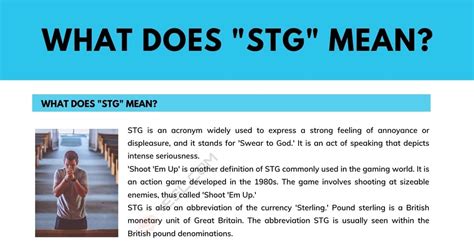 Stg Meaning What Does Stg Mean And Stand For 7esl