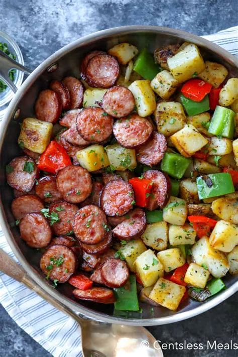 Sausage And Potatoes Skillet {easy One Pot Meal } The Shortcut Kitchen