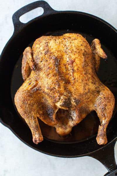 How To Roast Chicken In Cast Iron With Salt And Pepper