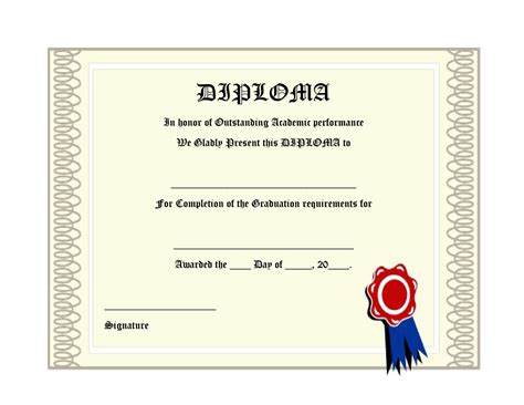35 Real And Fake Diploma Templates High School College Homeschool