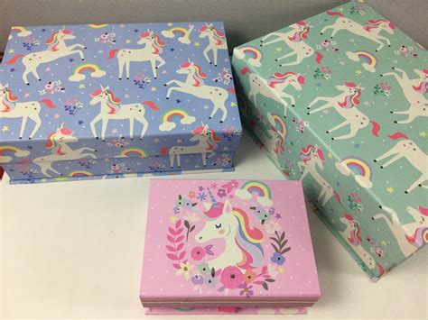 Unicorn Storage Box Set Unicorn T Box Unicorn Storage Etsy