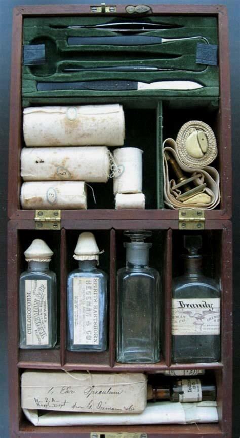 Civil War Surgeons Kit 1864 Vintage Medizin Medizinische Geräte