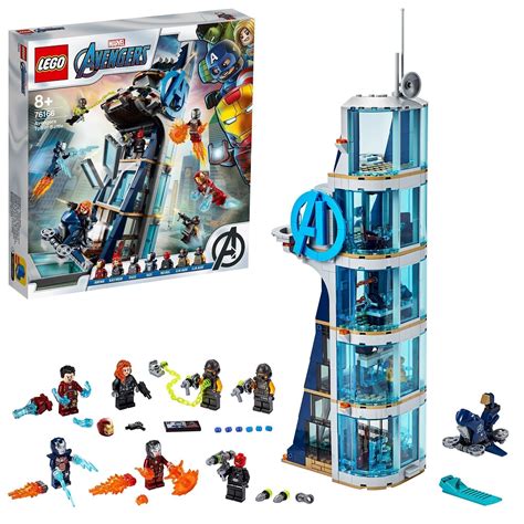Lego 76166 Marvel Avengers Tower Battle Set With Iron Man Black Widow