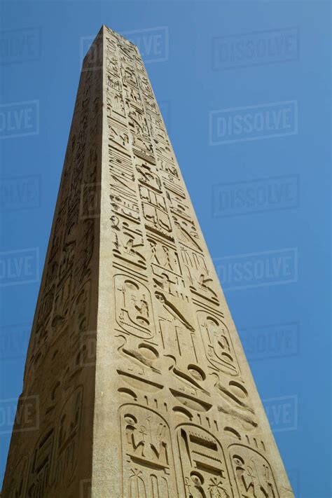 Obelisk Luxor Temple Luxor Egypt Stock Photo Dissolve